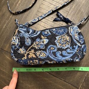 Vera Bradley Black and Blue Paisley Mini Bag